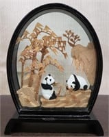 Vintage Cork 3D Panda Scene