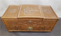 Neat Vintage Asian Style Jewelry Box w/ Assorted