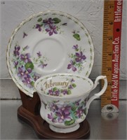 Royal Albert "February Violets" cup & saucer