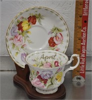 Royal Albert "April Sweet Pea" cup & saucer