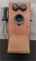 Vintage Telephone in Wood Case