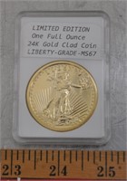 24k Gold Clad US Liberty coin