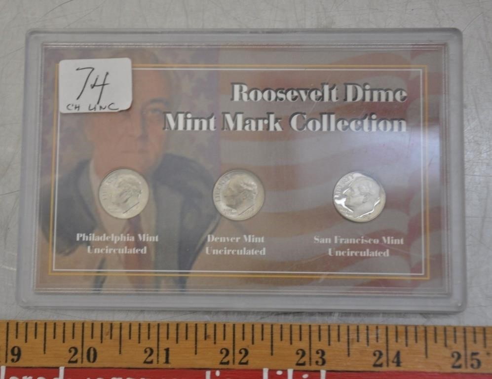 US Roosevelt dimes mint coins collectible