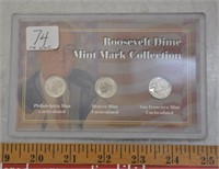 US Roosevelt dimes mint coins collectible
