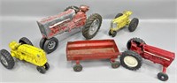Vintage toy tractors Hubley, international