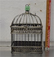 Metal bird cage decor