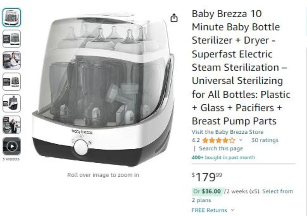 B883 Baby Brezza 10 Minute Baby Bottle Sterilizer