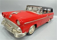 Vintage Tin Friction 1956 Ford Station Wagon 2