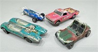 (4) 1960s redline hot wheels splitting image,