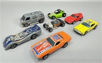 (7) 1970s hot wheels Dixie Challenger jet threat