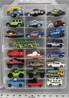 Double sided case filled with hot wheels