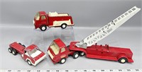 (3) vintage Tonka toy firetrucks
