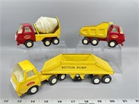 (3) vintage Tonka trucks dump truck, cement truck