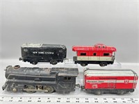 Vintage metal model train stamped USA, New York
