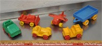 Vintage Vikingplast rubber toy vehicles