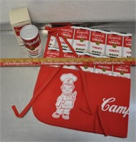 Campbell's soup kitchen timer & apron