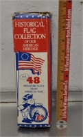 Vintage historical mini US flags collection