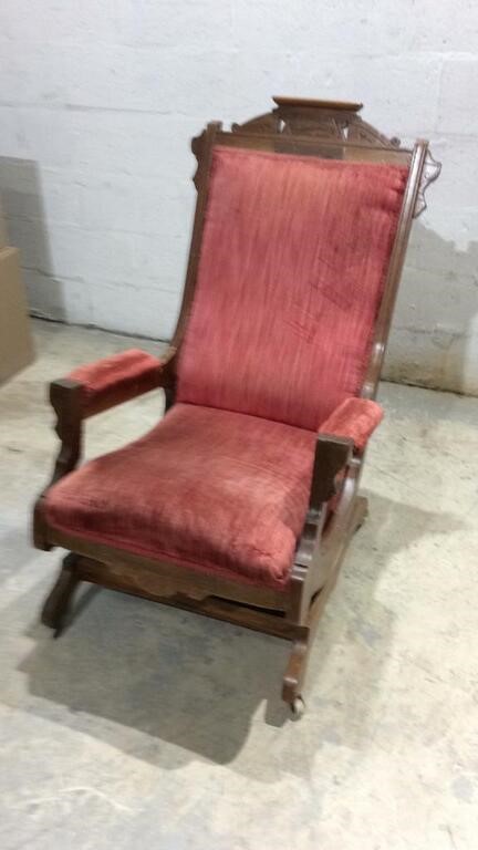 Antique Victorian  Rolling Rocking Chair. Z..