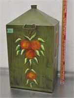 Vintage metal tole painted 5g oil container