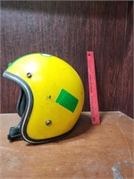 Vintage Yellow Racing Helmet