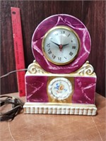 Vintage Porcelain Victorian Mantle Clock