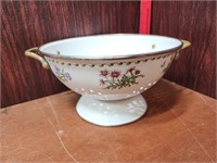 Vintage Regency Club Enamel Pedestal Colander