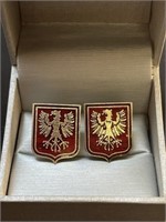 WWII Era German Heraldic Eagle Clip on Earrings