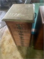 Vintage Solid Timber Bank Tellers Drawer Unit