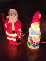 Pair of 2 Blow Molds - Empire / Santa & Gnome