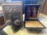 Antique Timber Telephone & Battery Box