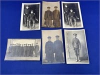 6 WWI Photo Post Cards