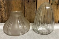 Two Old Glass Shades
