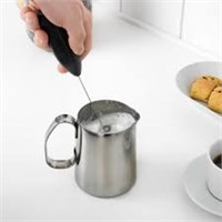 electric milk frother black