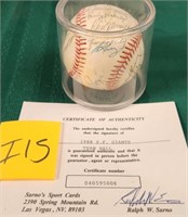 N - 1988 SF GIANTS SIGNED TEAM BALL W/ COA