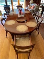 Mahogany 8 Seat Dining Table & 8 Chairs