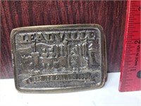 Vintage Brass Belt Buckle from Leadville, CO