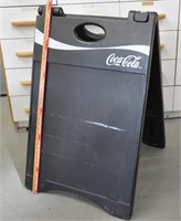 Folding plastic A-Frame sign, Coca-Cola