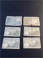 Bank Notes Collected by WWII Allied Soldier