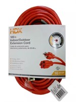 HDX 100 Ft. 16/3 Indoor/Outdoor Extension Cord