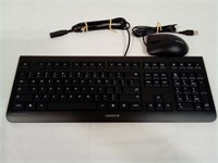 Cherry Wired Desktop Keyboard & Mouse Set, Black