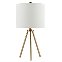 Hampton Bay Quinby 22 in. Gold Tripod Table Lamp w