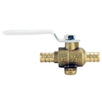 Apollo 1/2 in. Brass PEX-B Barb Ball Valve with Dr