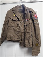 U.S. Military Wool Jacket With Patches & Pins WWII