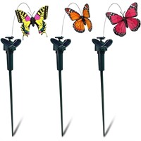 3Pcs Butterfly Garden Stakes Decorative - Solar