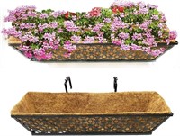 W75  1. "Window Railing Planter Box, 24" Black, 2