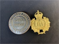 2 Early Lands and Forrest Ranger Badges