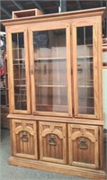 China Hutch w/Glass Front & 2 Glass Shelves