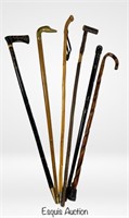 Group of Vintage Walking Sticks/ Canes