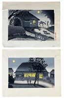 Bakufu Ono- Two Antique Japanese Woodblock Prints