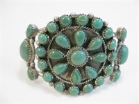 Vintage Navajo 31 Stone Cluster Bracelet